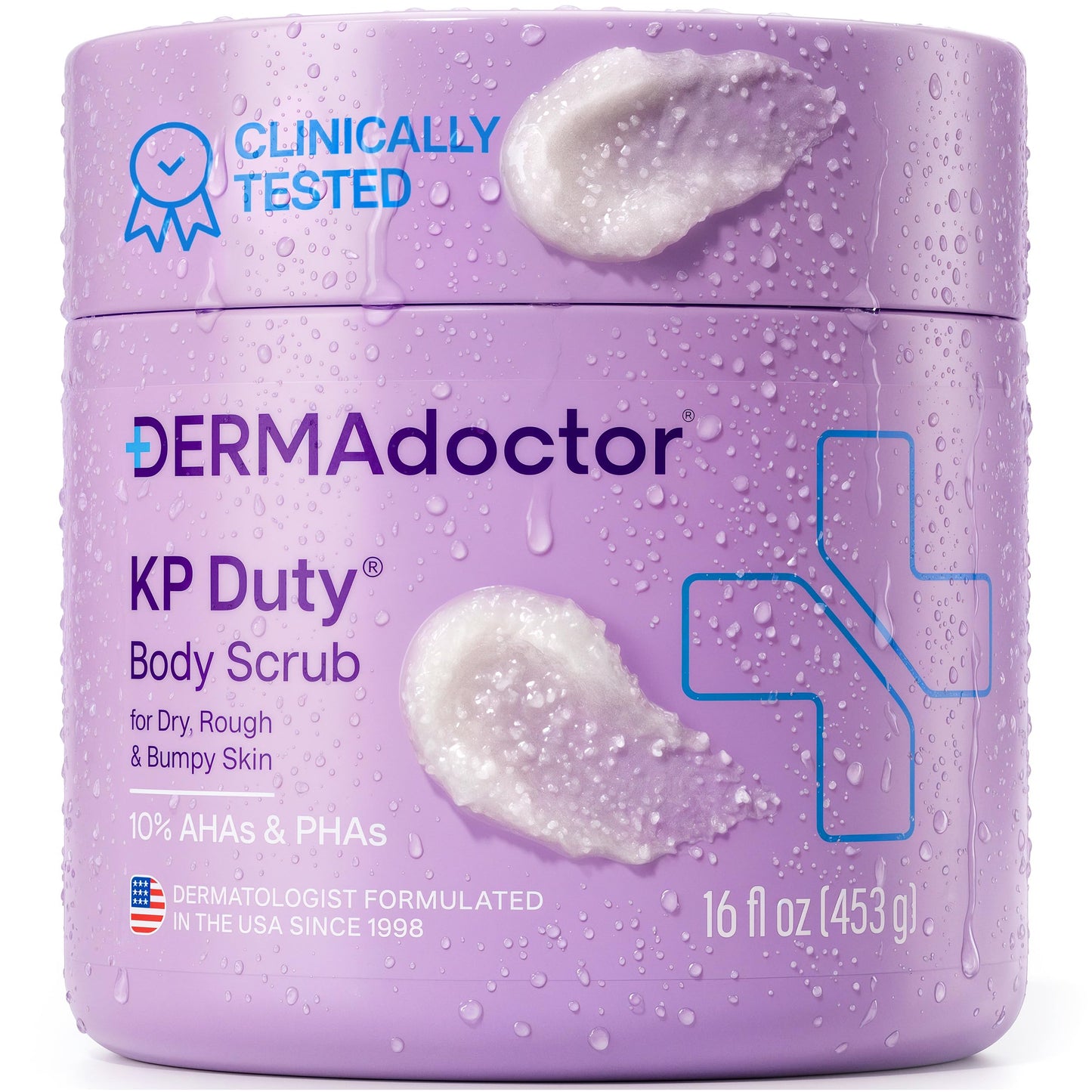 DERMAdoctor KP Bump Eraser Body Scrub for Keratosis Pilaris, 16 Fl oz