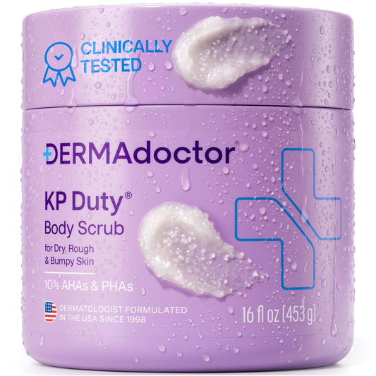 DERMAdoctor KP Bump Eraser Body Scrub for Keratosis Pilaris, 16 Fl oz