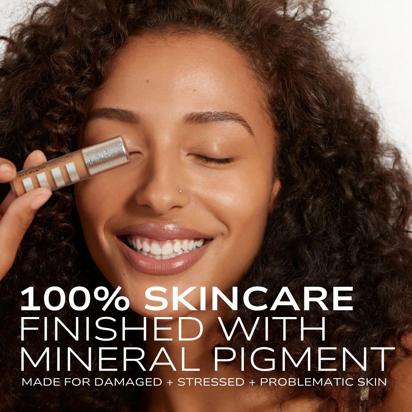 Fitglow Beauty Conceal+ | Vegan Full Coverage Concealer Skincare with Vitamin K + Green Tea | Corrects Dark Circles, Blemishes & Redness | Non-Creasing, Natural Finish | C3.5-6g