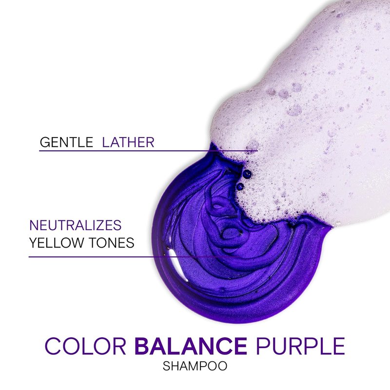 Joico Color Balance Purple Shampoo & Conditioner - Eliminate Brassy Tones | Boost Vibrancy & Shine | UV Protection with Rosehip Oil & Green Tea Extract
