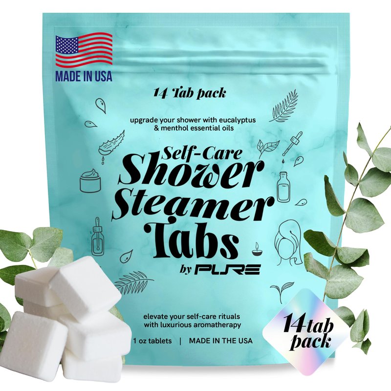 Pure Athlete Aromatherapy Shower Steamer Pack - Made in USA for Stress Relief, Sports Recovery, Wellness Gifts for Women & Men, Dorm Room Gifts, Essential Oils for Relaxation