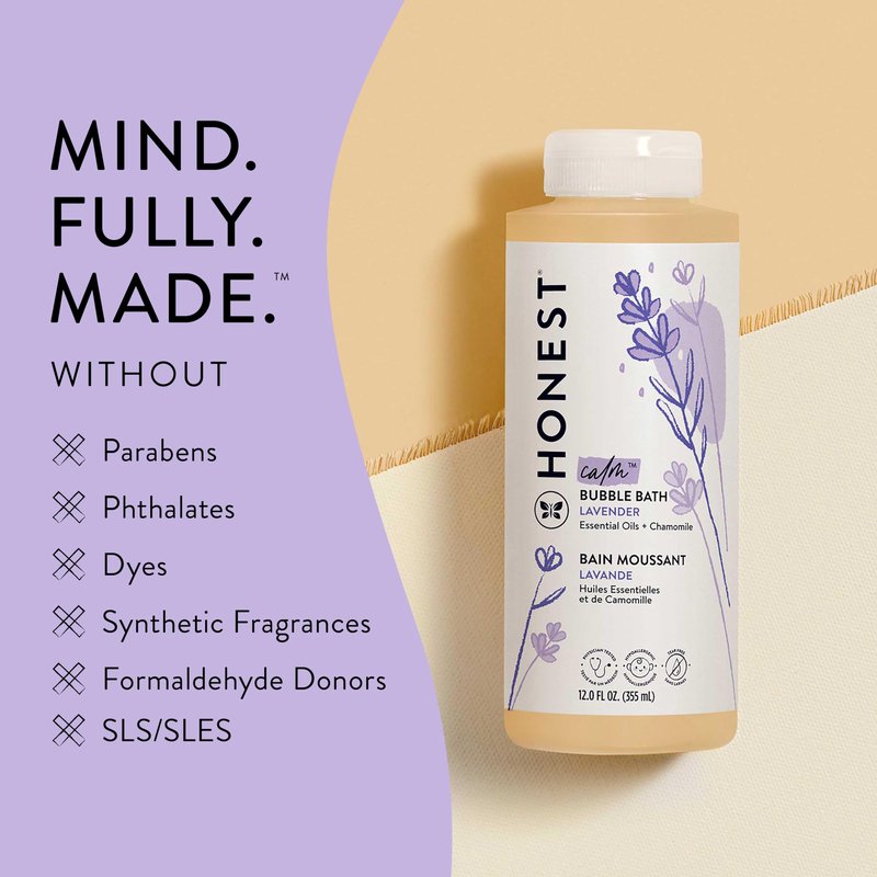 Honest Beauty Extreme Length Volumizing Clean Mascara + Honest Lavender Foaming Bubble Bath Bundle | Naturally Derived + Cruelty Free | 0.27 fl oz, 12 fl oz