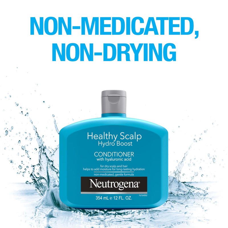 Neutrogena Healthy Scalp Hydro Boost Shampoo & Conditioner Set with Hyaluronic Acid, Hydrating Shampoo & Conditioner Helps Add Moisture to Dry Scalp & Dry Hair, Non-Medicated, 2 x 12 fl. oz