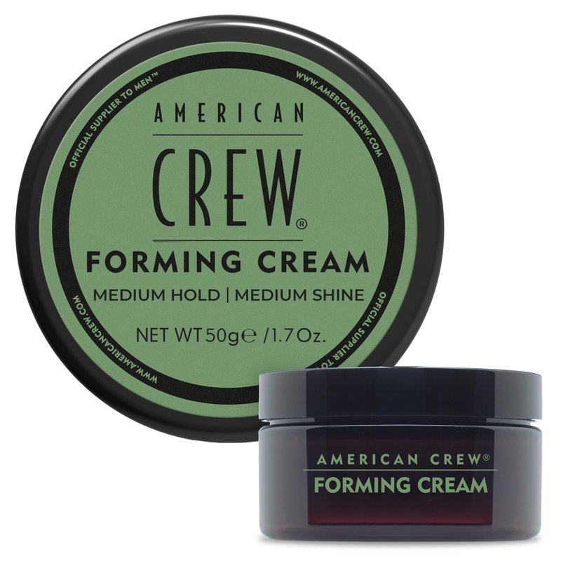 AMERICAN CREW Men's Hair Forming Cream, Like Styling Gel with Medium Hold & Shine, Travel Size, 1.7 oz