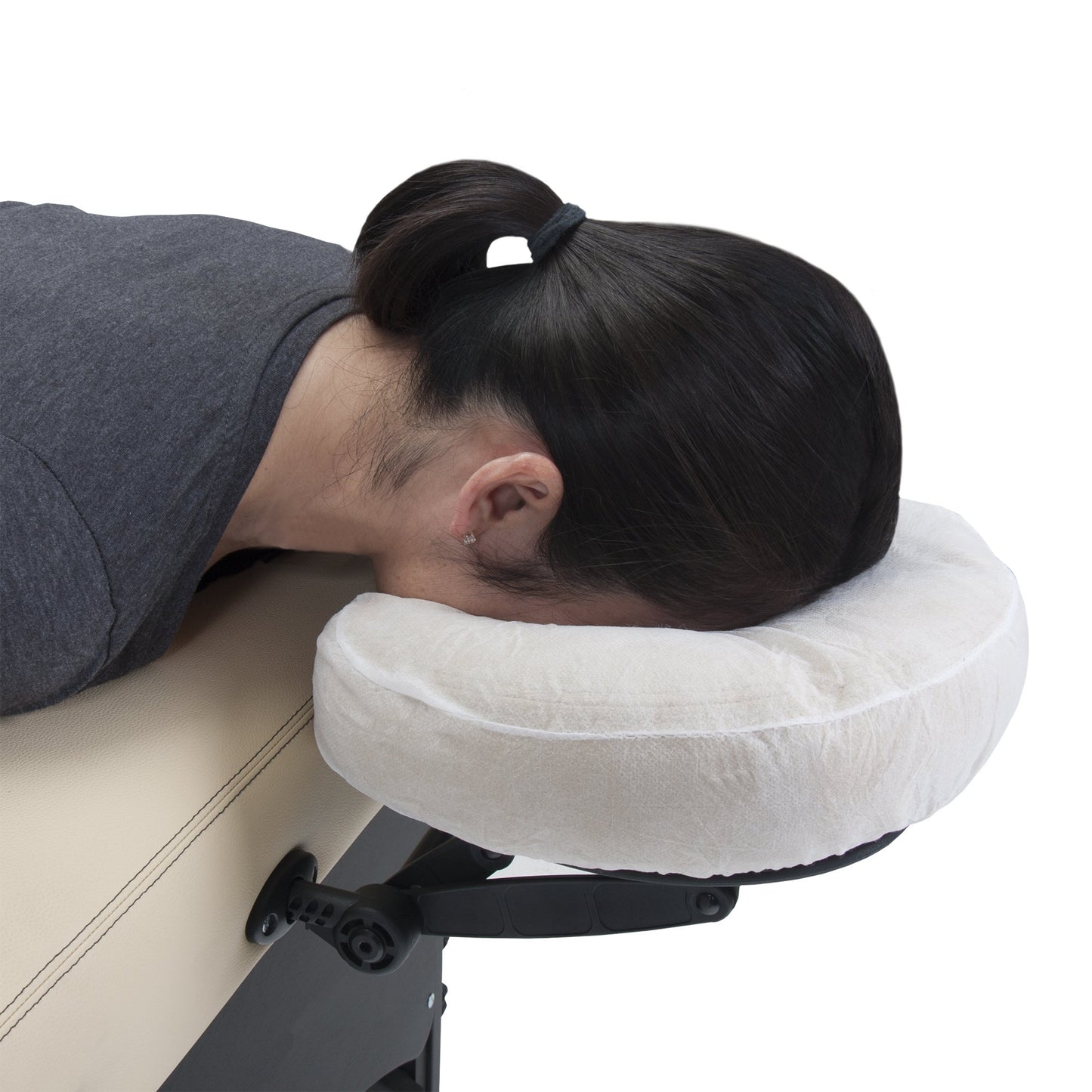 EARTHLITE Fitted Disposable Face Cradle Covers – Medical-Grade, Soft, Non-Sticking Massage Face Covers/Headrest Covers for Massage Tables & Massage Chairs