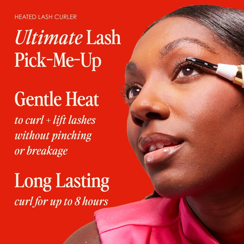 Grande Cosmetics LASH-LIFT Heated Lash Curler - Rechargeable, Travel-Friendly, with 2 Heat Settings - White