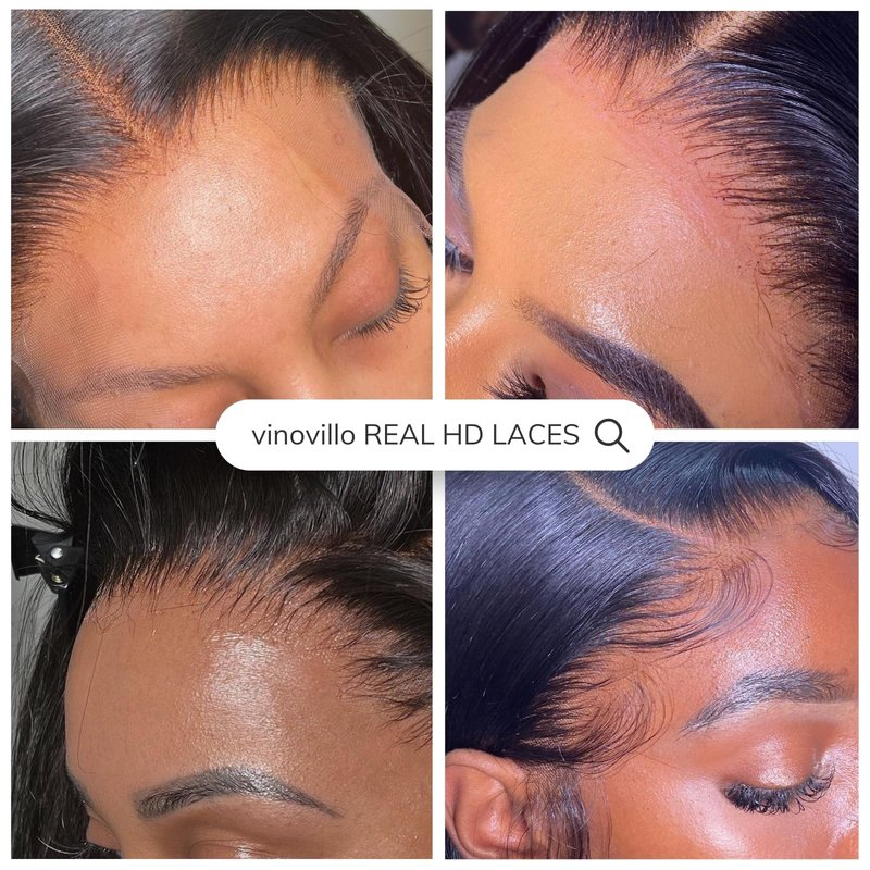 VINOVILLO 4x4 Skinlike Real HD Lace Closure Only Body Wave Ultra Thin Invisible Lace Virgin Human Hair Closure Pre Plucked Natural Hairline Sew In Closure Piece 14 Inch Natural Black
