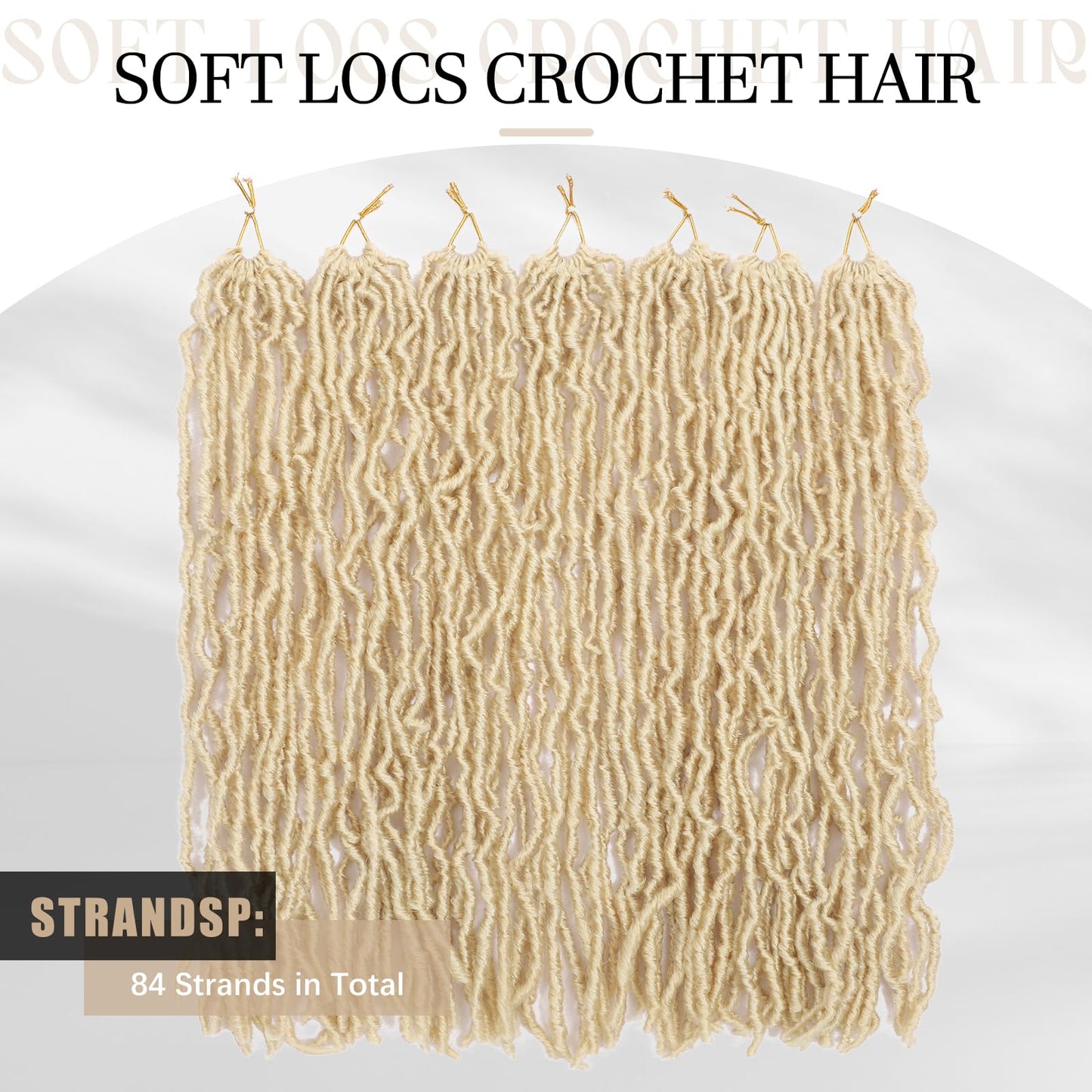 DACAI XIU Faux Locs Crochet Hair 7 Packs Soft Locs Crochet Hair Pre Looped Goddess Locs Dreadlocs Synthetic Hair For Black Women (613#, 30 Inch (Pack of 7))