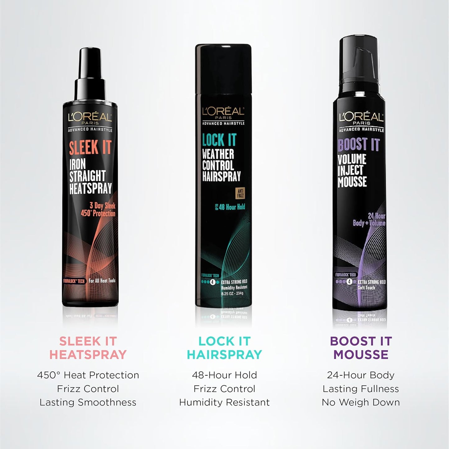 L'Oréal Paris Heat Spray - Advanced Hairstyle Sleek It for Smooth, Straight Hair | 5.7 Ounce