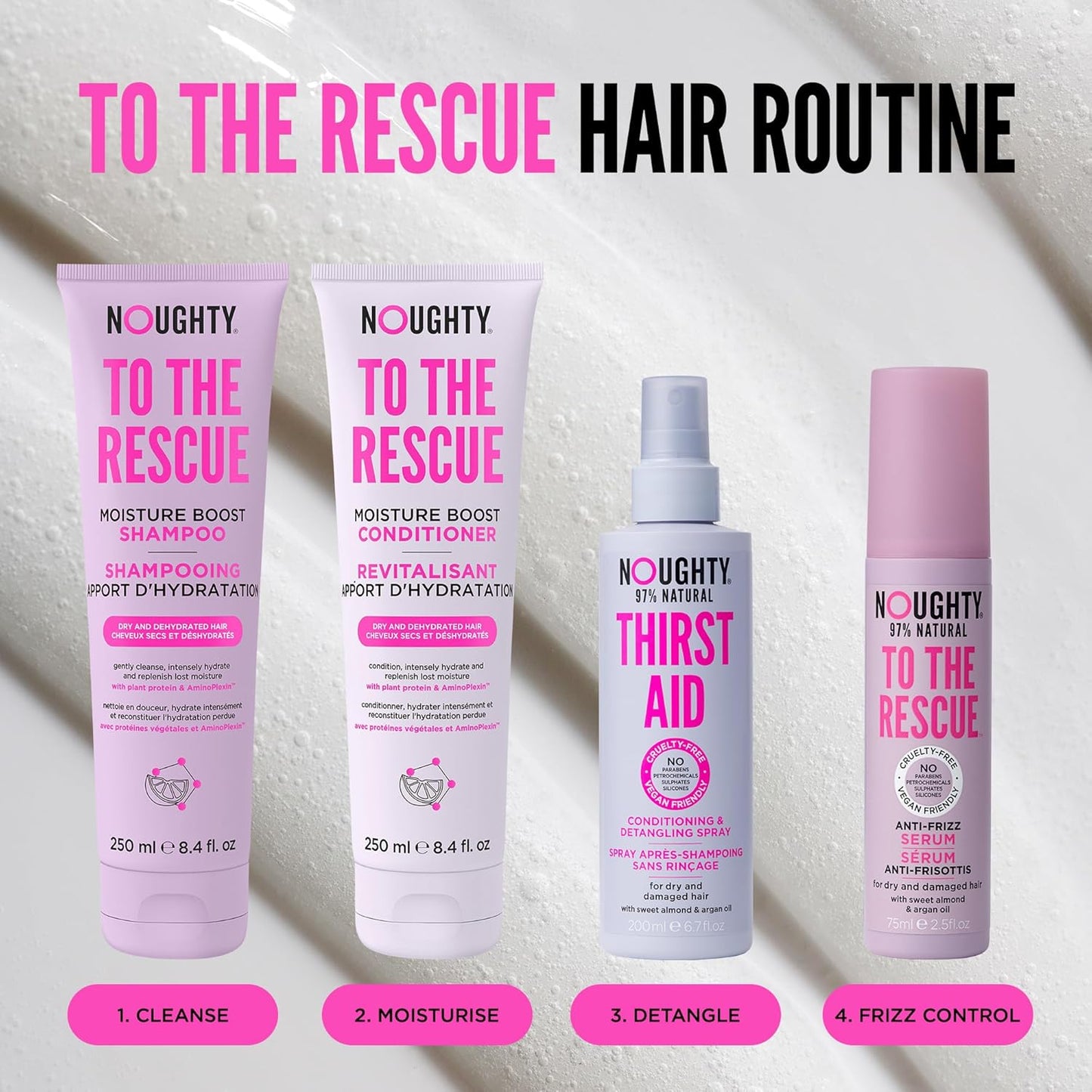 Noughty Moisture Boost Conditioner - 97% Natural, Hydrating Formula for Dry Hair | 33.8 fl. oz.