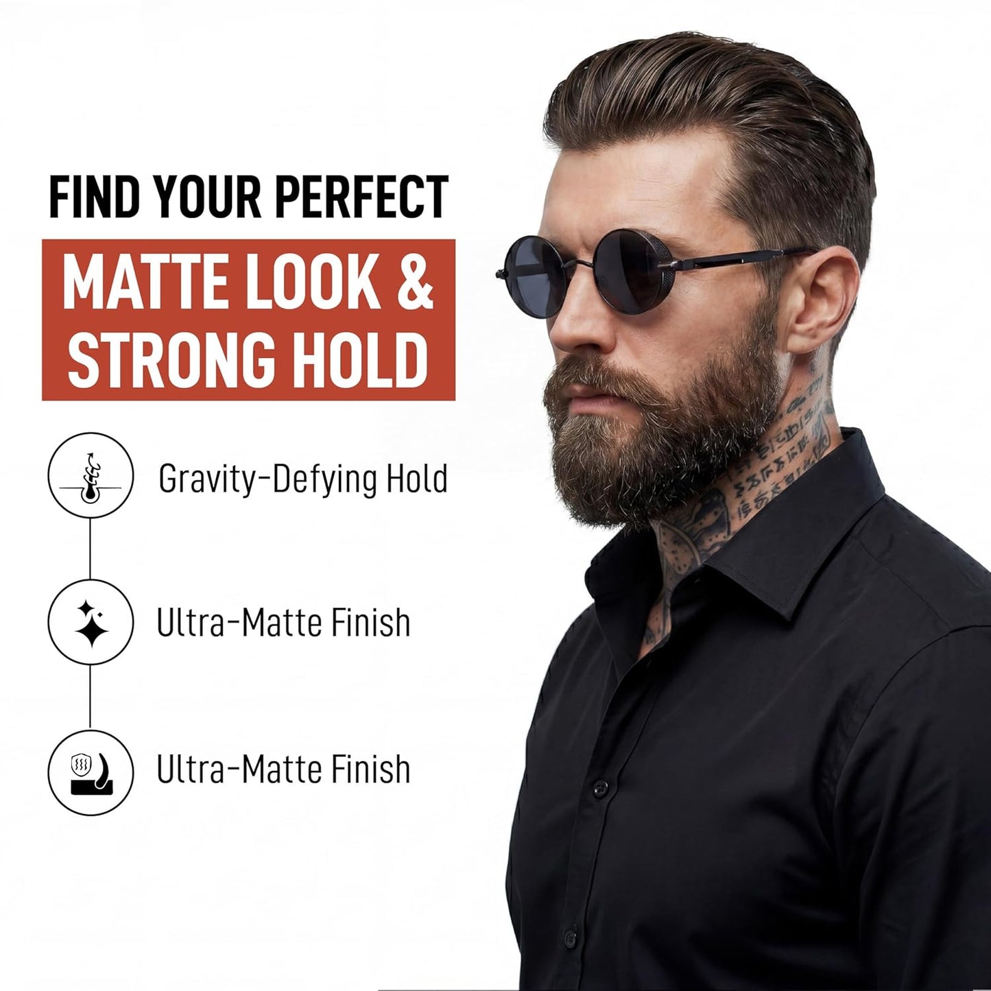 Rascal Deluxe Pomade for Men - Matte Hair Paste with Strong Hold | Natural Beeswax & Lanolin Wax