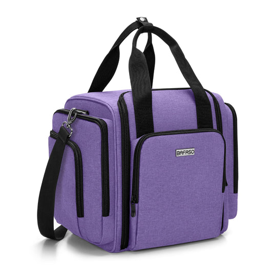BAFASO Large Medicine Storage Box Come with 4 Removable Pouches, Pill Bottle Organizer for Daily Use, Purple