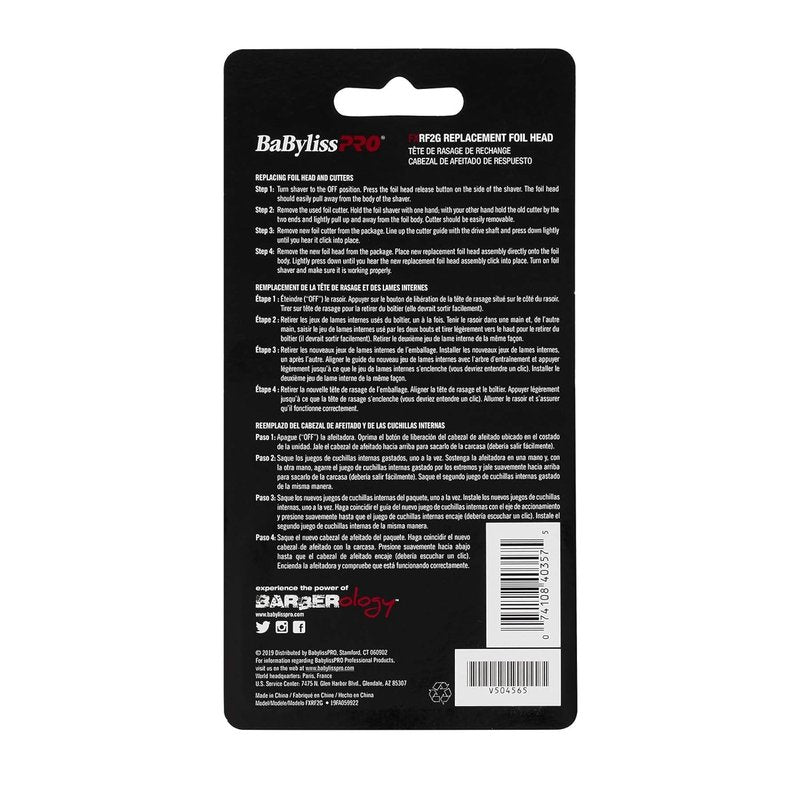 BaBylissPRO Replacement Foil & Cutter for MetalFX Double Foil Shavers - Precision Cutting Performance