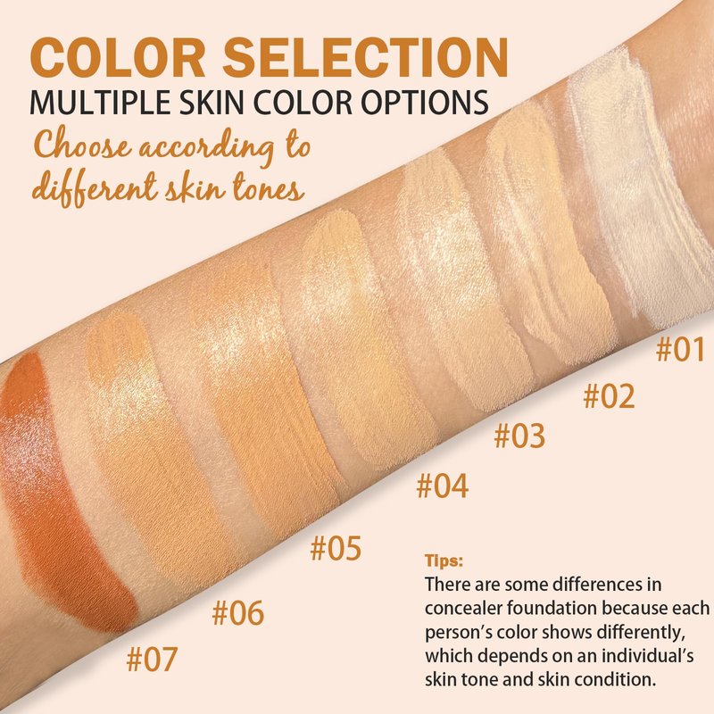 Zaidoc Foundation Stick, Dual-Ended with Brush, 2-in-1 Longwear & Waterproof, Natural Full Makeup Concealer Coverage for Dark Circles & Blemishes with Hydrating Olive & Camellia, 2.09 oz (03#)