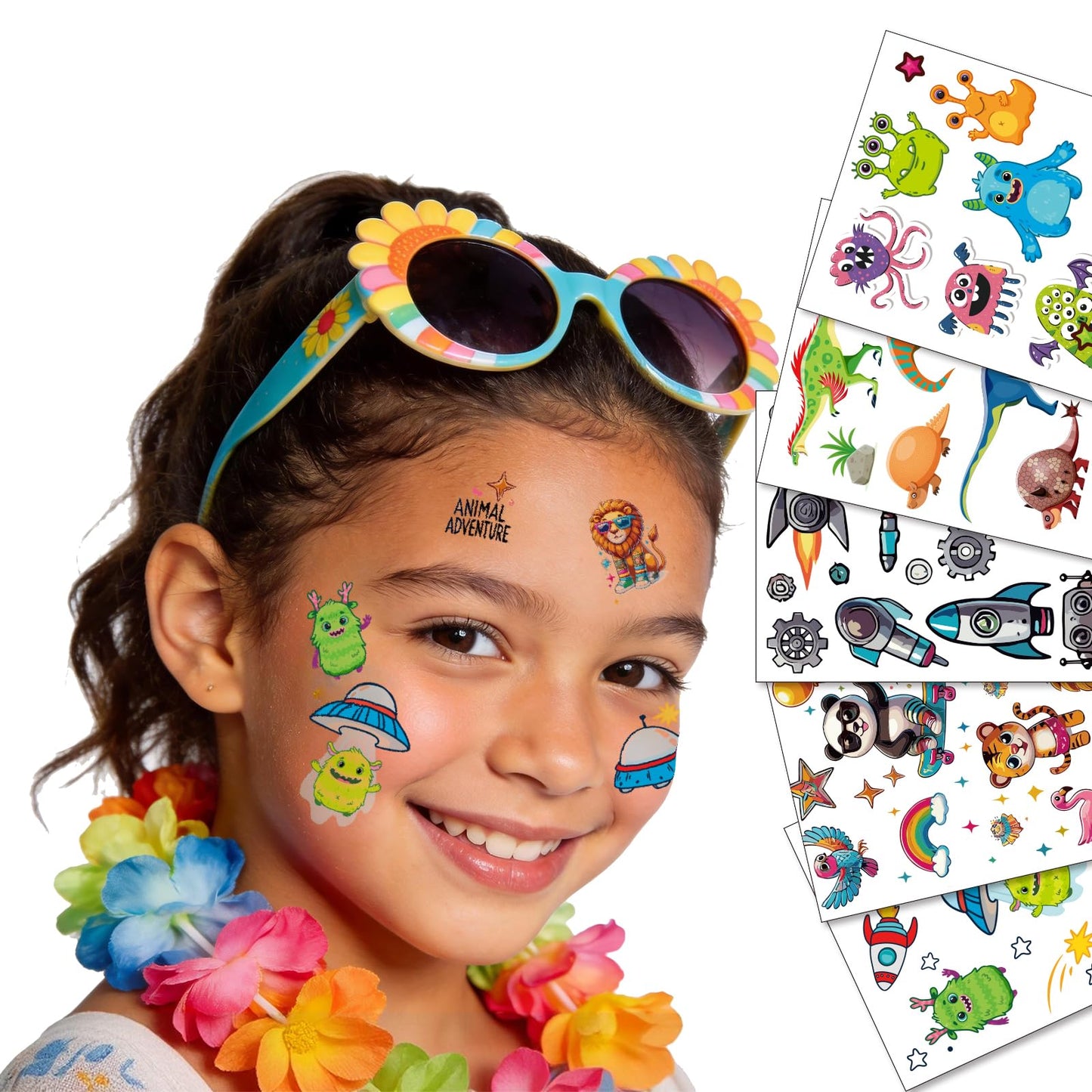 Temporary Tattoos for Kids, 60 Pcs Cool Designs Fake Tattoos for Boys, Safe and Waterproof Temporary Tattoos Stickers, Best Choice for Birthday Parties, Gifts, School Reward Activities