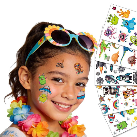 Temporary Tattoos for Kids, 60 Pcs Cool Designs Fake Tattoos for Boys, Safe and Waterproof Temporary Tattoos Stickers, Best Choice for Birthday Parties, Gifts, School Reward Activities
