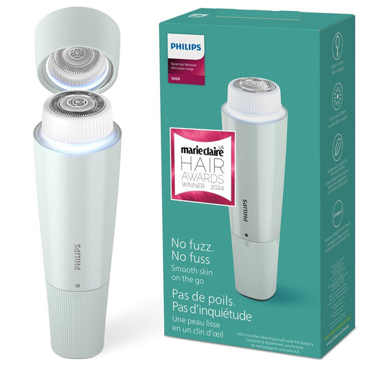Philips Beauty Series 5000 Electric Shaver and Personal Groomer for Women, Cordless & Compact, Hypoallergenic Head, Gentle & Quick Hair Removal Easy Finishing Touch Ups