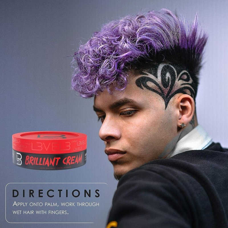 L3 Level 3 Brilliant Cream - Improves Texture and Shine - Delivers a Natural Look and Hydrates Hair (4 Pack)