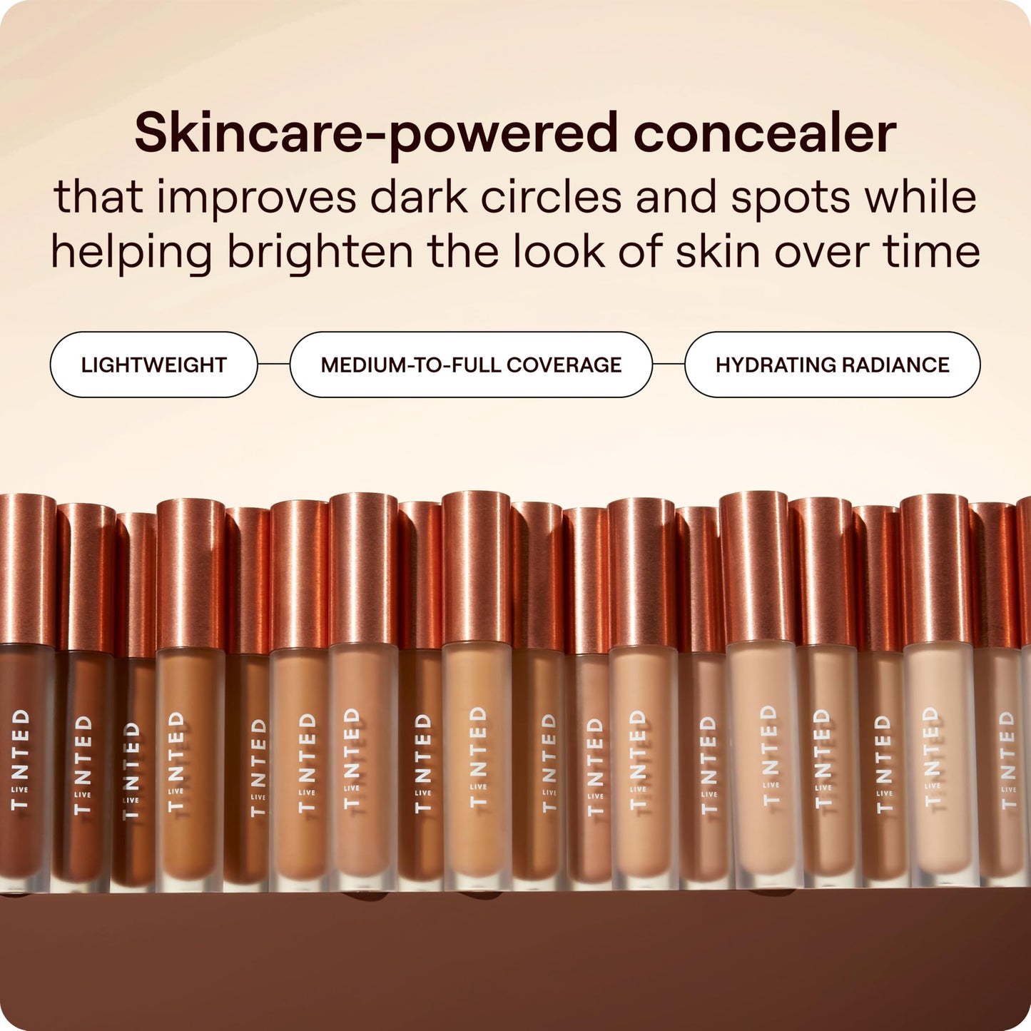 Live Tinted Hueskin Serum Concealer - Medium-to-Full Coverage Concealer with Niacinamide, & Hyaluronic Acid for Dark Circles, Fine Lines & Wrinkles, Buildable Long-Lasting Formula, 0.35 oz Shade 19