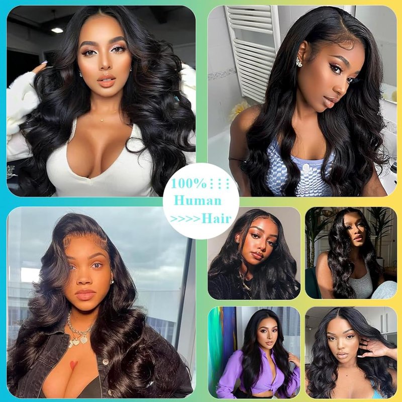 12A Body Wave Human Hair Bundles - 22 Inch 100% Unprocessed Brazilian Virgin Hair | Natural Black Color
