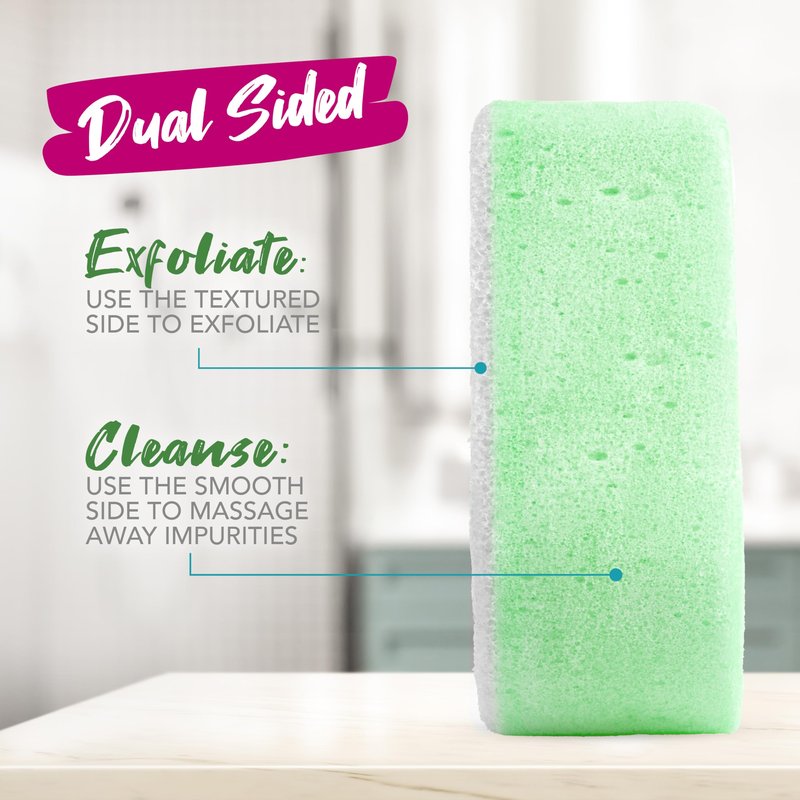 Spongeables Anti Cellulite Body Wash in a 20+ Wash Sponge, Fresh Aloe, 3 Count