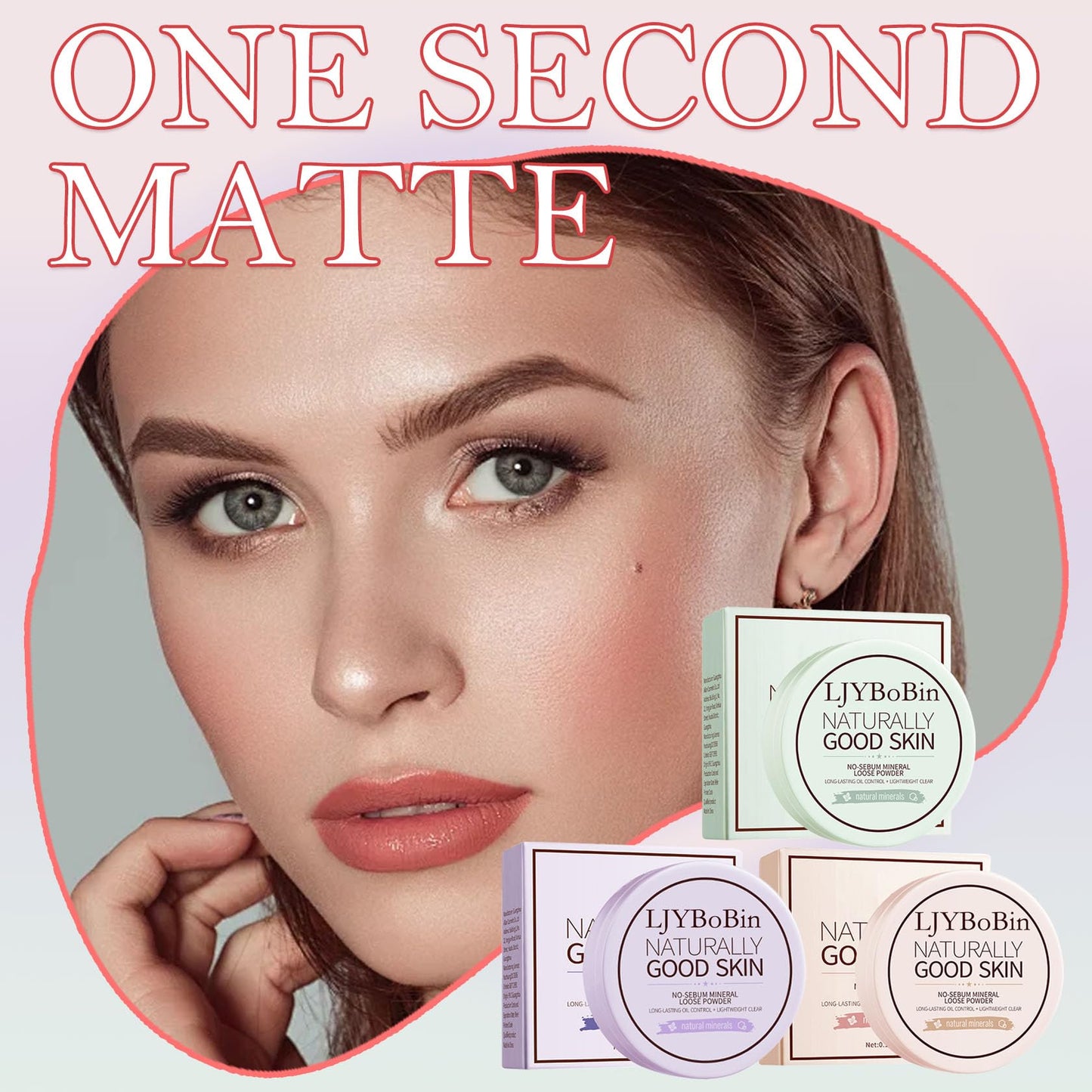 3PCS Loose Setting Powder Set,Lightweight Long Lasting Oil Control Loose Face Powder,Translucent Matte Drying Finishing Setting Powder for All Skin Types