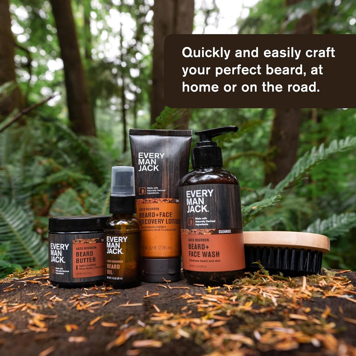 Beard Grooming Tool Gift Set for Men - Dual-Tooth Comb, Brush, Shears & Mini Comb | Travel-Friendly Essentials