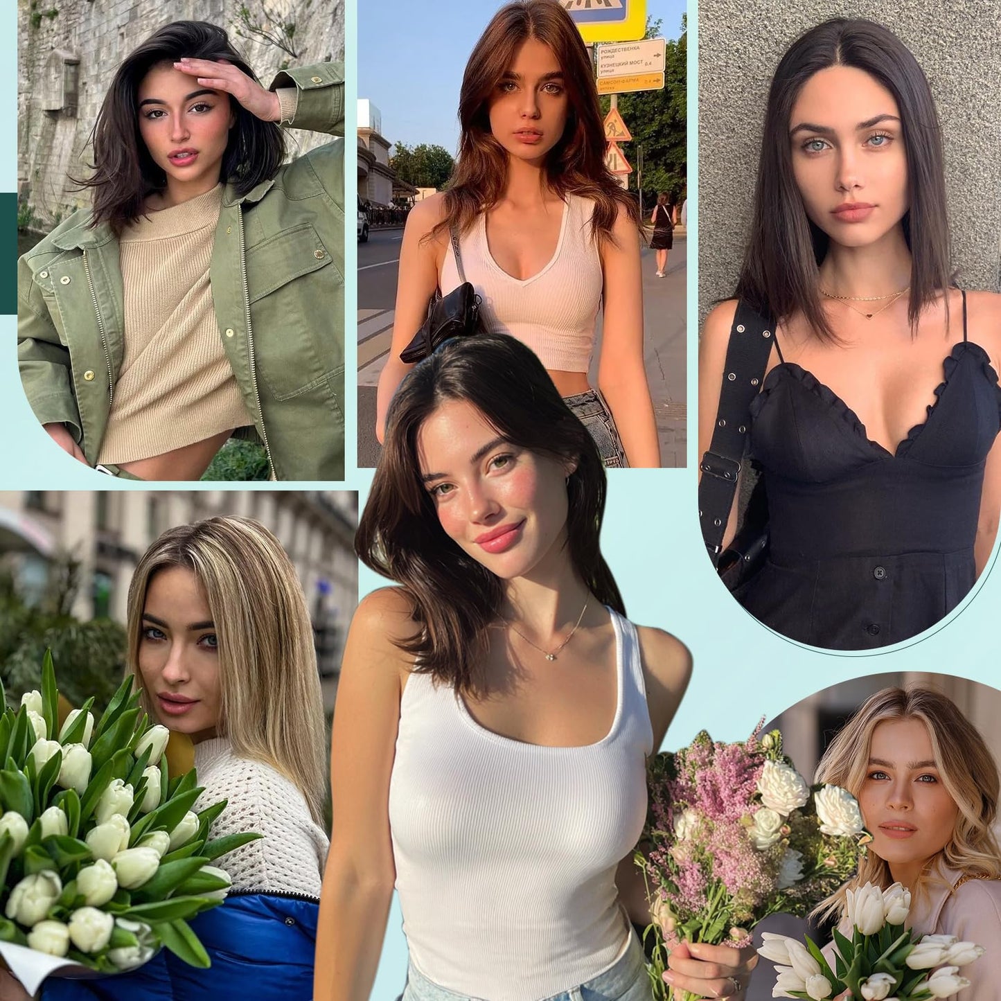 Benehair 6 PCS Clip in Short Hair Extensions 100% Real Human Hair Seamless & Invisible for Women Instant Volume Highlight Length for Daily Use 12" Dark Brown