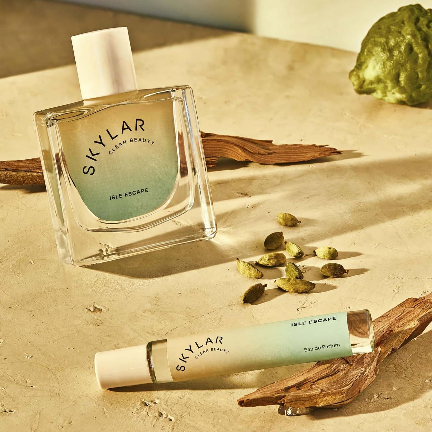 Skylar Isle Escape Travel Spray for Women - Mini Fresh Beach Perfume, Bergamot, Cardamom & Sandalwood Notes - Hypoallergenic, Vegan, Clean Fragrance for Sensitive Skin - 10mL / 0.33 Fl oz