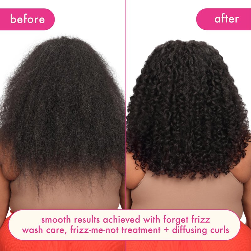 amika forget frizz anti-frizz shampoo, 1000ml | smoothing, humidity protection, up to 72 hour frizz control + lightweight hydration, for medium to thick coarse hair types 2a-4c
