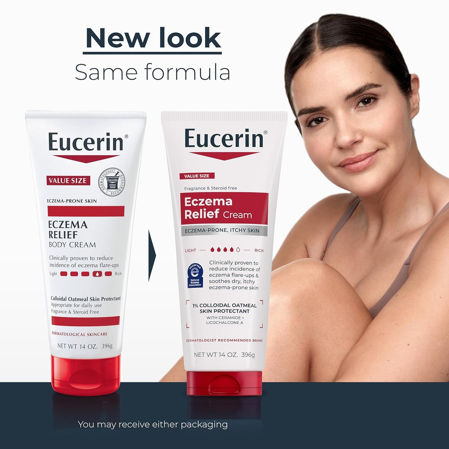 Eucerin Eczema Relief Body Cream - Colloidal Oatmeal, Steroid-Free | 14 Oz Tube