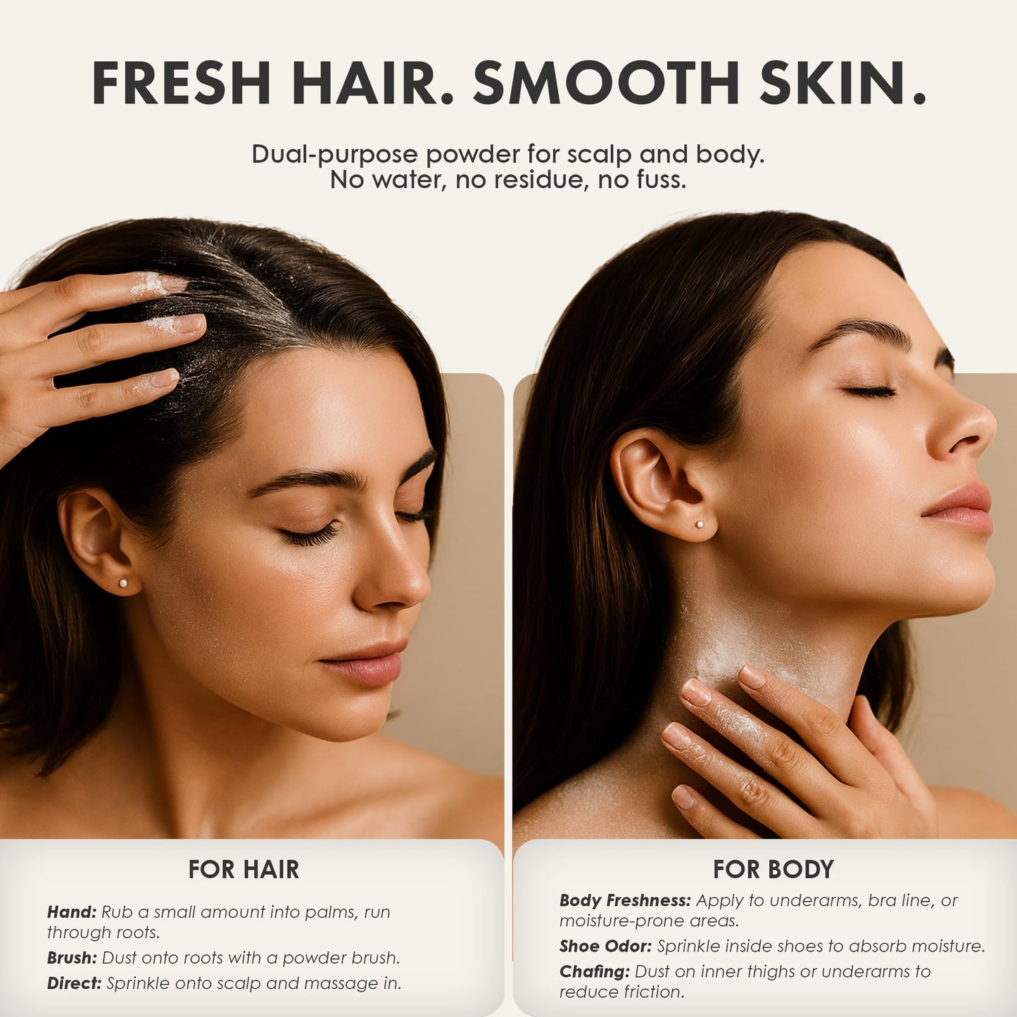 Lulu Organics Dry Shampoo Powder - Non-aerosol, Natural Dry Shampoo for Blonde or Oily Hair, Organic Body Powder, Paraben & Talc free No White Cast Synthetic Fragrance, Lavender and Clary Sage - 4oz
