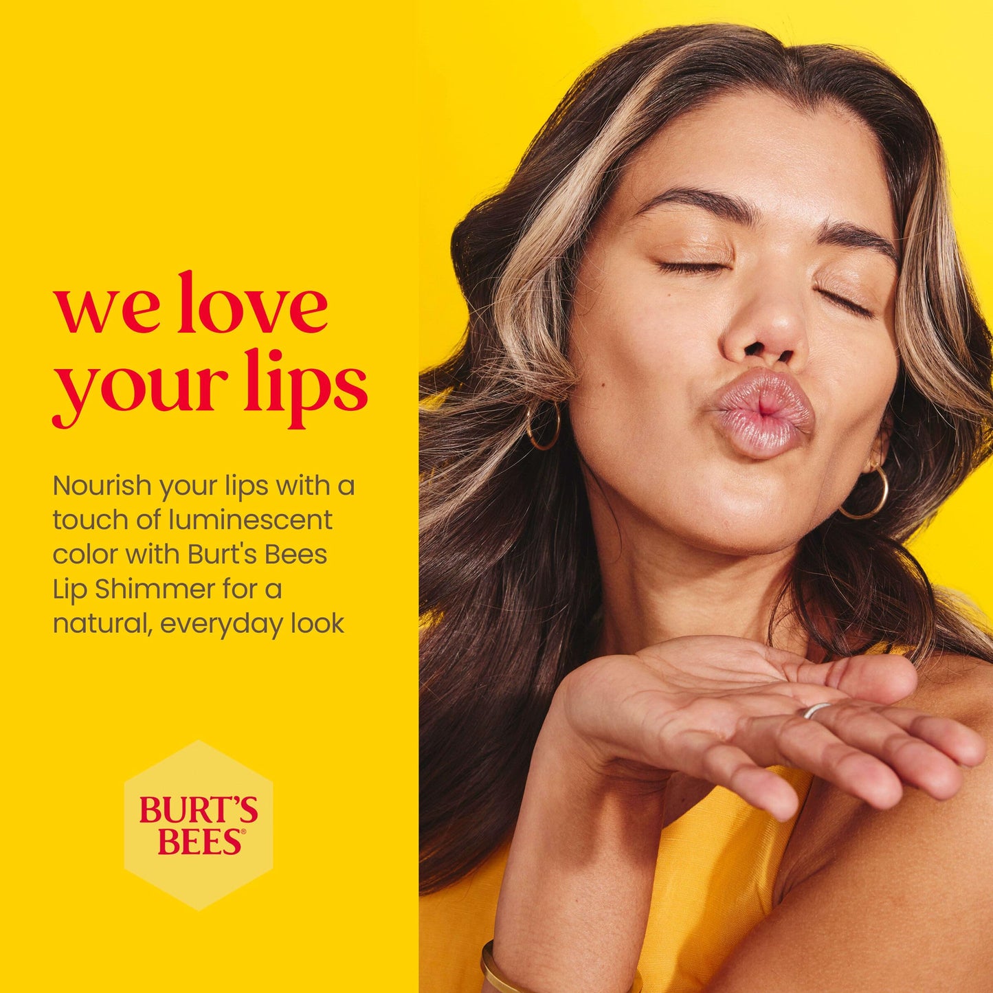 Burt's Bees Shimmer Lip Tint Set, Mothers Day Gifts, Tinted Lip Balm Stick, Moisturizing for All Day Hydration with Natural Origin Glowy Pigmented Finish & Buildable Color, Grapefruit (4-Pack)