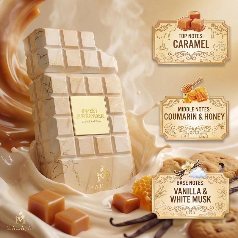 Sweet Surrender Eau de Parfum | Creamy Vanilla & Warm Caramel - Addictive Luxury Fragrance (3.4 oz)