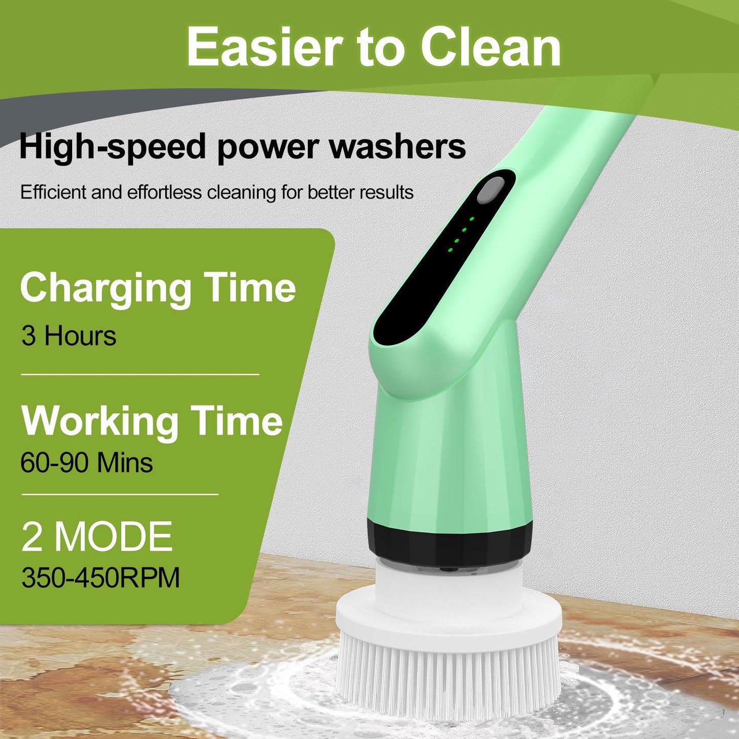 Electric Spin Scrubber Green