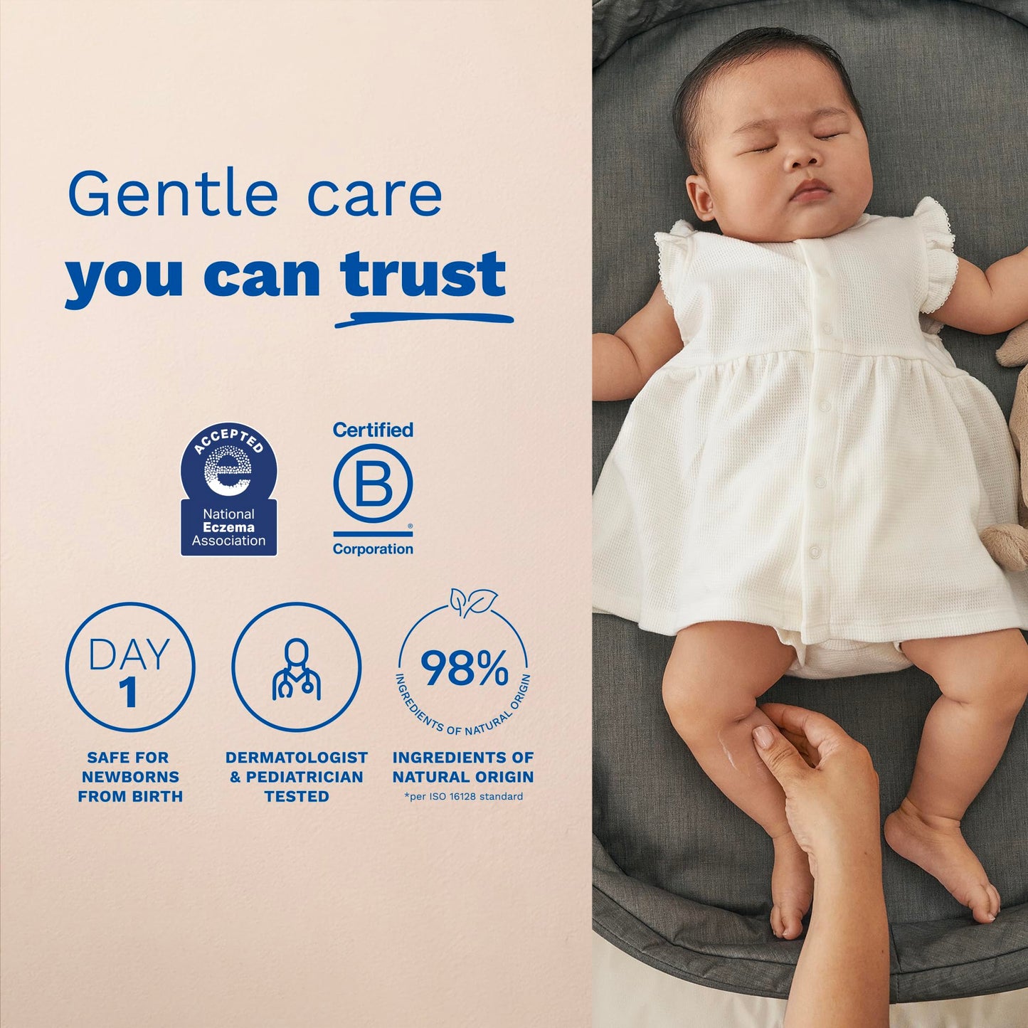 Mustela Baby Diaper Rash Cream 123 - Skin Protectant with Zinc Oxide - Fragrance Free & Paraben Free - with 98% Natural Ingredients - 3.8 Oz