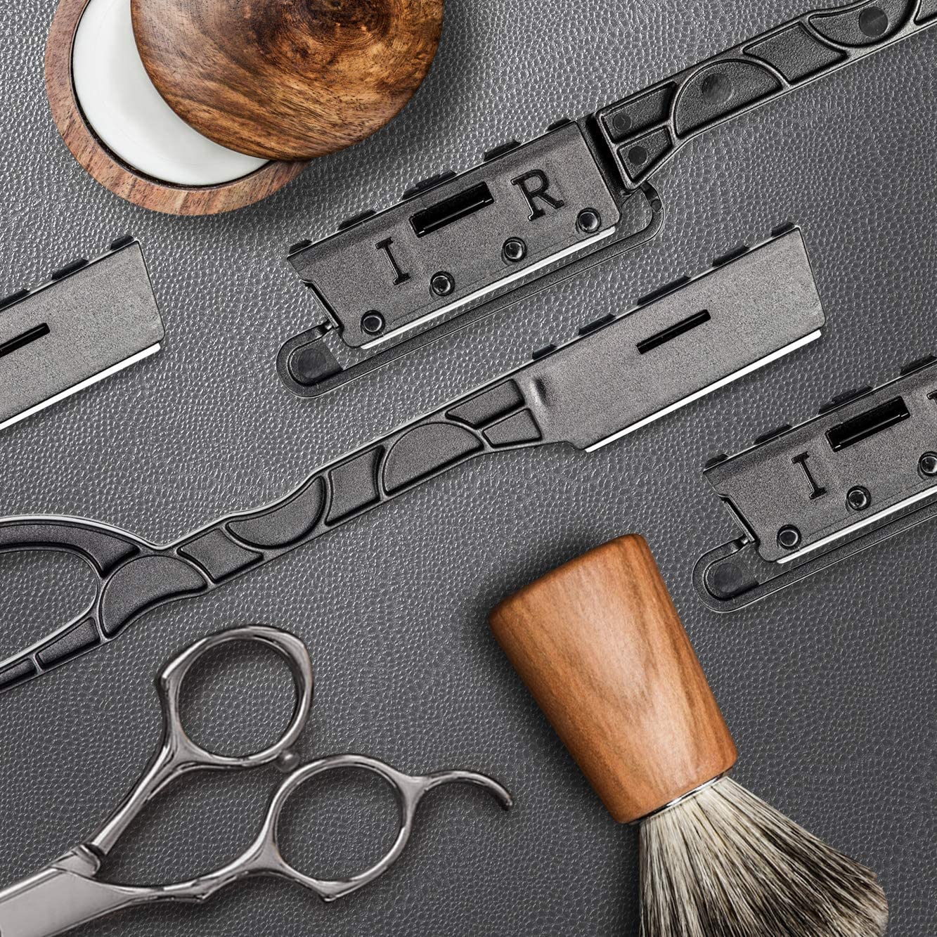 Professional Straight Razors for Men - 100 Disposable Edge Razors with Stainless Steel Blades | Essential Barber Accessories for Close Shaving