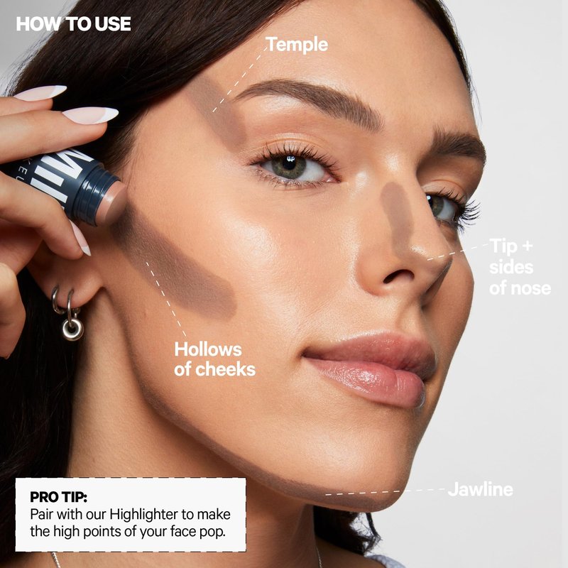 Milk Makeup Sculpt Stick – Cool-Toned Cream Contour Stick Adds Depth, Dimension + Shape for Natural-Looking Shadows – Hydrating, Buildable Formula w/Thyme Extract – Toasted (Fair to Light), 0.19 oz