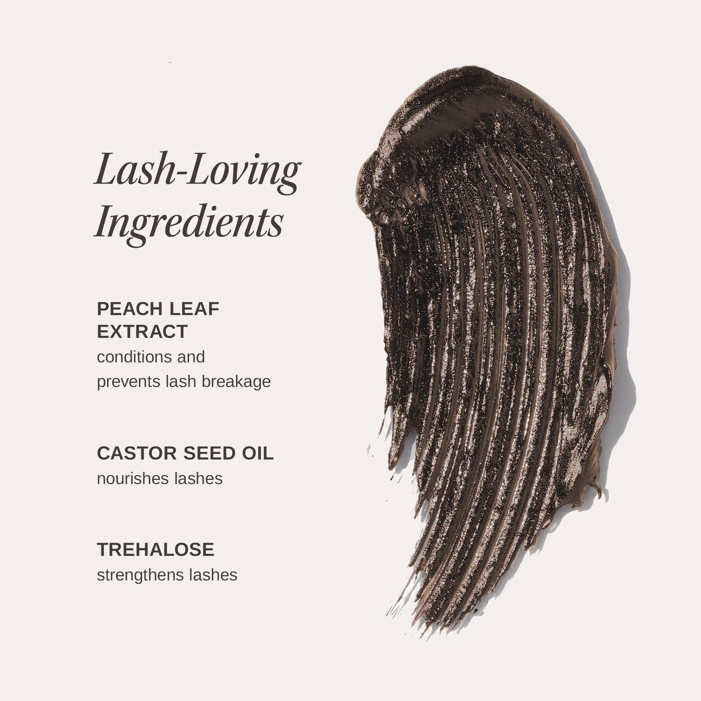 Wander Beauty Mile High Club Soft Brown Mascara - Defining, Lengthening, Water-Resistant - Cruelty Free - Smudge-proof, Flake-proof. Castor Oil and Peach Leaf Extract, 0.31oz