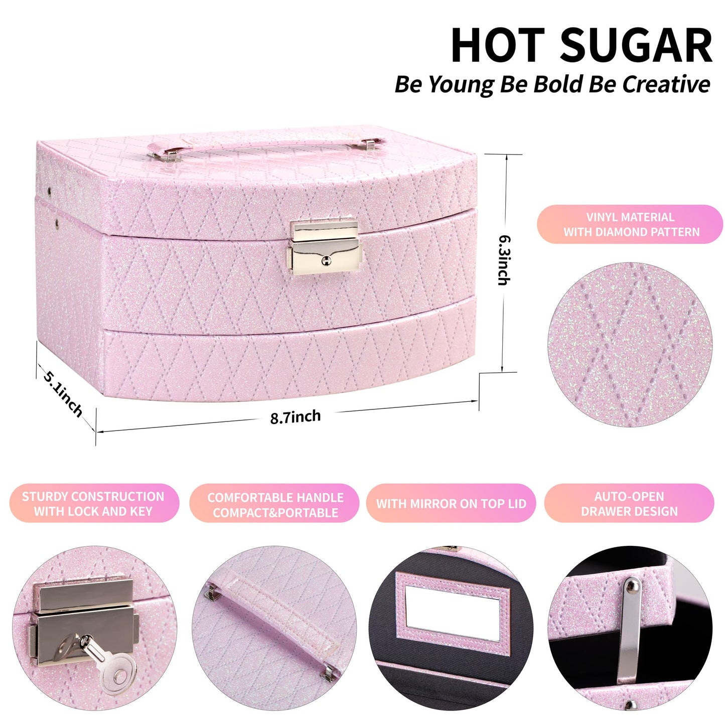 Hot Sugar Makeup Kit for Girls 14-16 | All-in-One Beginner Cosmetic Set with Real Tools & Cosmetics | Birthday Christmas Gift (Pink)