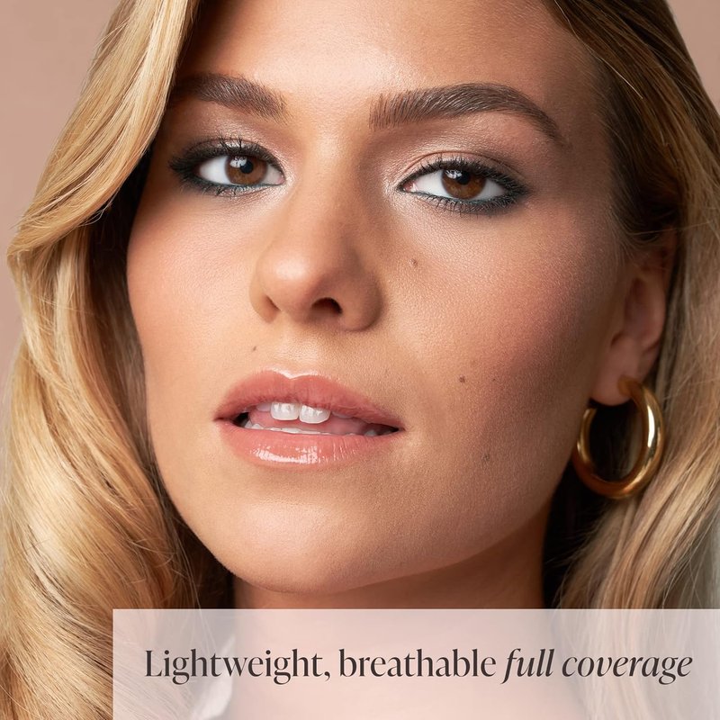 Mally Beauty Flawless Finish Foundation - Full Coverage Cream | Lightweight, Hydrating Formula with Vitamin E - Light Shade