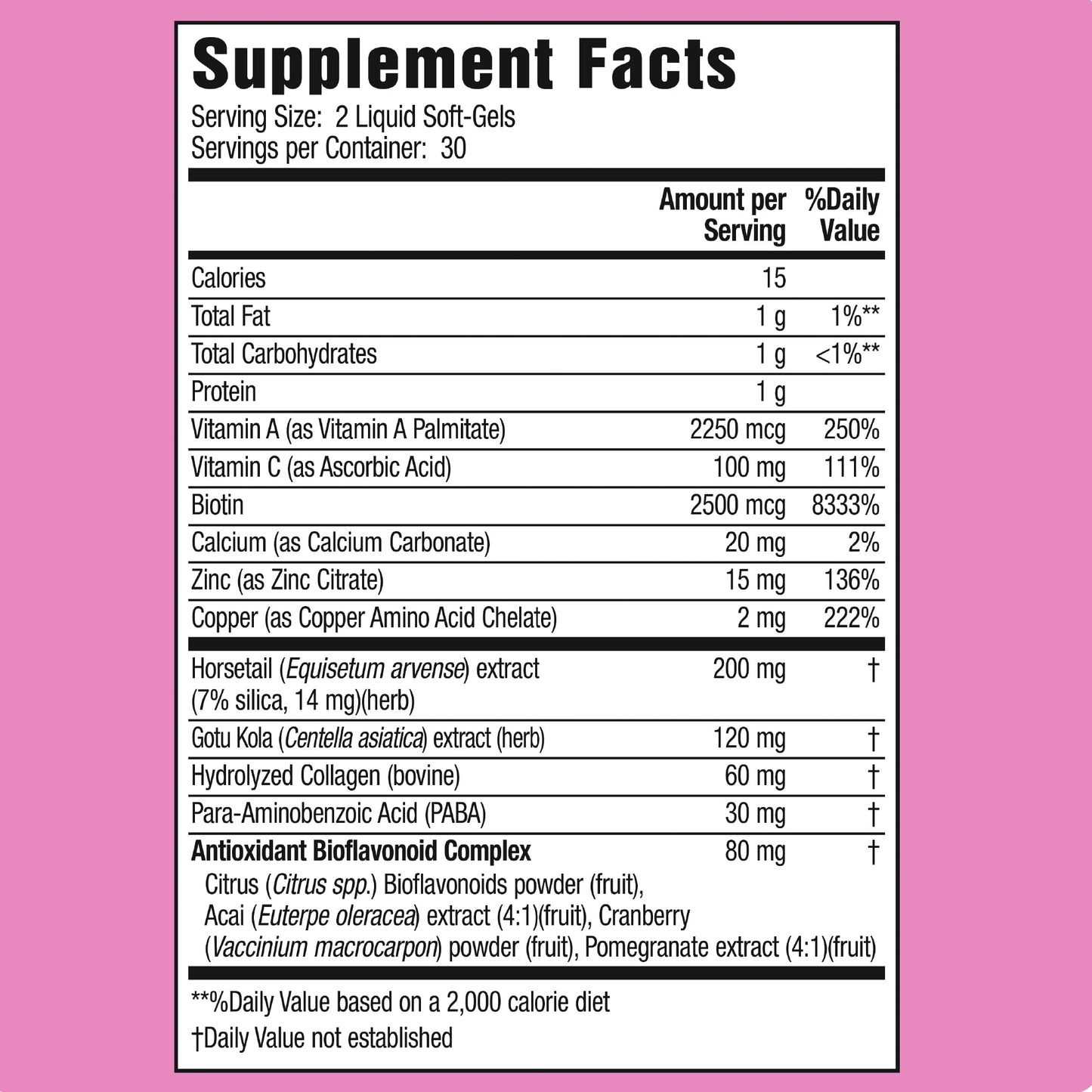 Applied Nutrition Longer Stronger Hair & Nails - 60 Liquid Soft-Gels, Pack of 3 - Biotin, Silica & Collagen - 90 Servings