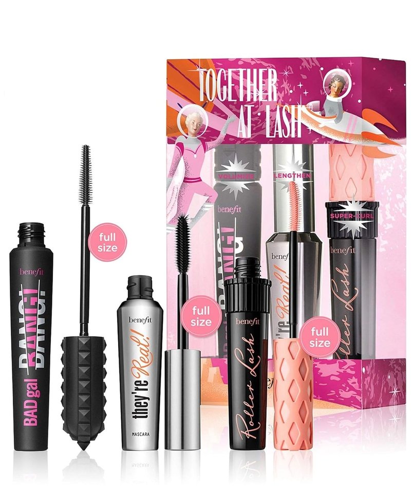 Benefit Cosmetics | They're Real Mascara Set - 3 Full-Size Volumizing Mascaras | Perfect for Lush Lashes