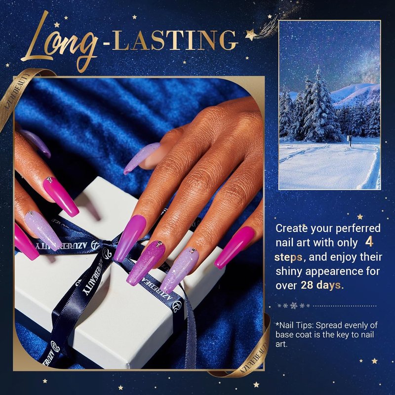 Color Changing Glitter Dip Powder Nail Kit - 20 Magic Colors with Base & Top Coat for DIY French Manicure