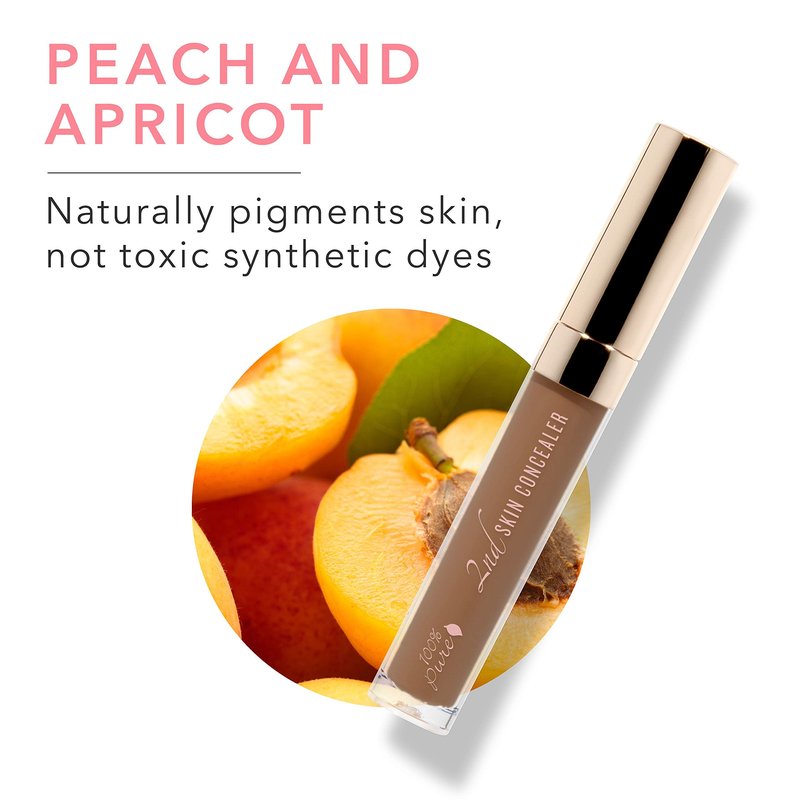 100% PURE 2nd Skin Concealer (Fruit Pigmented), Shade 7, Full Coverage, Lightweight, Liquid Concealer for Face, Under Eyes, Vegan Makeup (For Deep Skin w/Cool-Neutral Undertones) - 0.17 Fl Oz