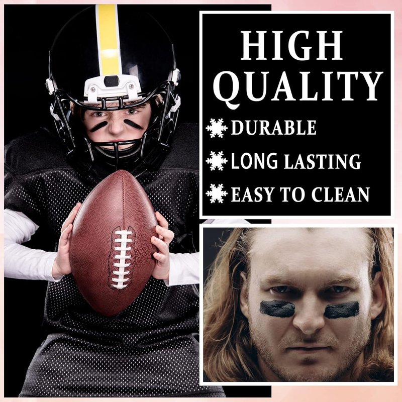 Eye Black Baseball Stick - 3Pcs Face Paint Kit for Athletes | Softball & Football Costume Accessories