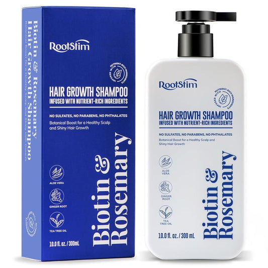 Biotin & Rosemary Shampoo for Hair Growth - Natural Thinning Hair Treatment | Sulfate-Free 10 fl oz