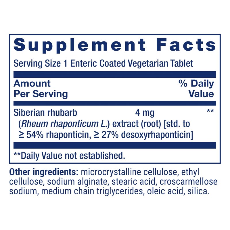 Life Extension Menopause Relief – Siberian Rhubarb, Menopause Supplement for Women, Ease hot Flashes, Mood Swings, Night Sweats Relief, Hormone-Free, Gluten-Free, Non-GMO, Vegetarian, 30 Tablets