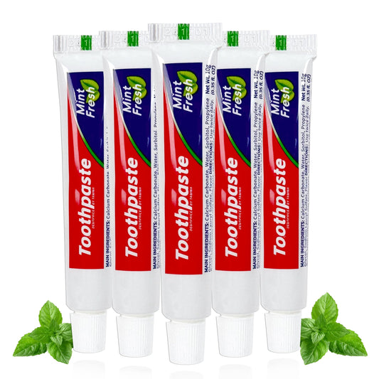 JoseHana 200pcs Bulk Toothpaste Travel Size, 0.35oz Small Disposable Toothpaste for Travel, Homeless, Hotel, Office, Guests