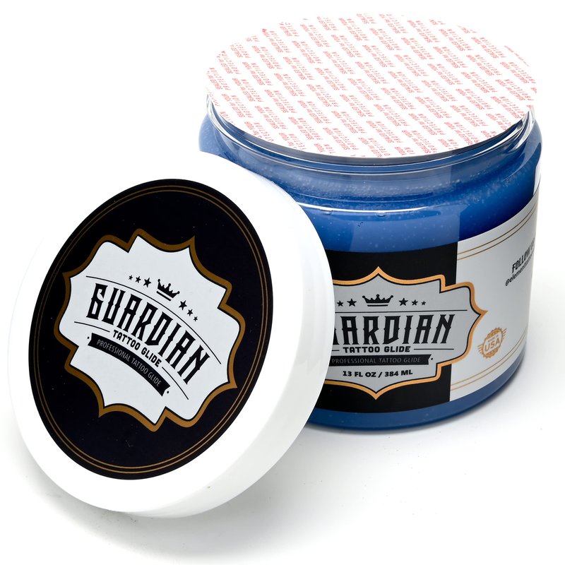 Element Tattoo Supply Guardian Tattoo Glide Gel - During Tattooing & Aftercare Tattoo Ointment, Moisturizing with Vit A, C, E & Botanical Extracts, Professional Grade, 13 oz Jar